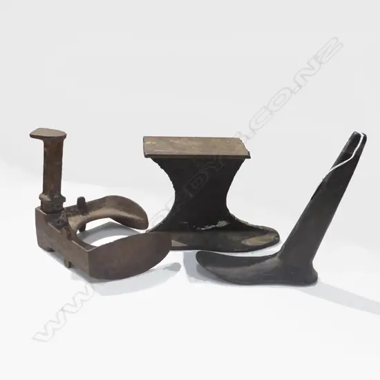 3 CAST IRON SHOE LASTS