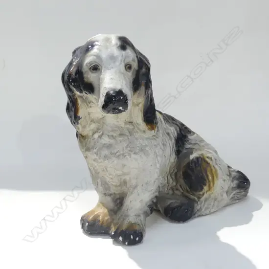 PAINTED CONCRETE BORDER COLLIE DOG H.330mm