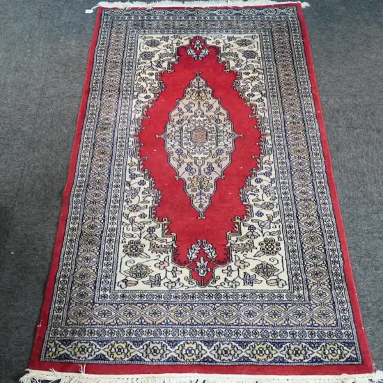 HAND KNOTTED WOOL PILE RUG 1600x950mm...