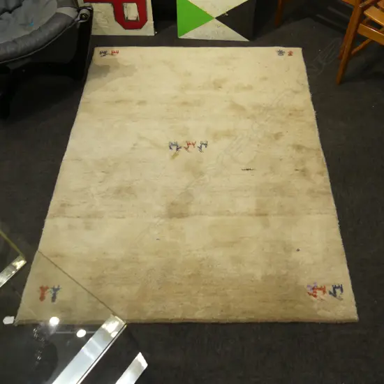 PALE ALL WOOL GABBEH RUG 1250x1620mm