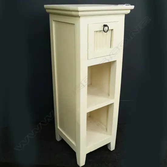 WHITE PAINTED BATHROOM CABINET H800MM W300MM