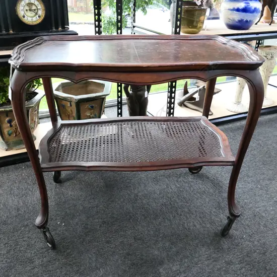 MAHOGANY TEA TROLLEY W.800mm