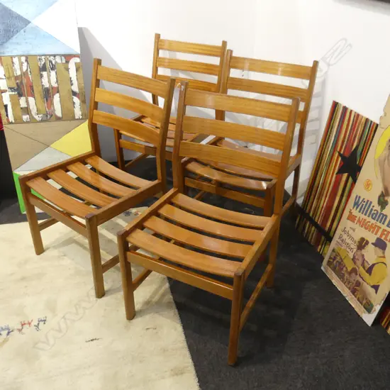 4 OTTO LARSEN WOODEN CHAIRS