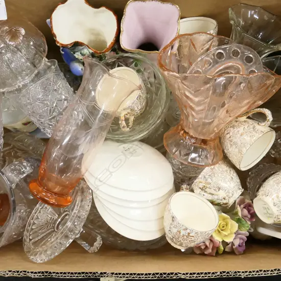 BOX LOT ASST. CRYSTAL ETC