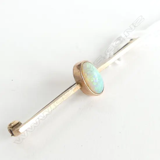 10CT GOLD & OPAL TIE PIN 2.99GMS