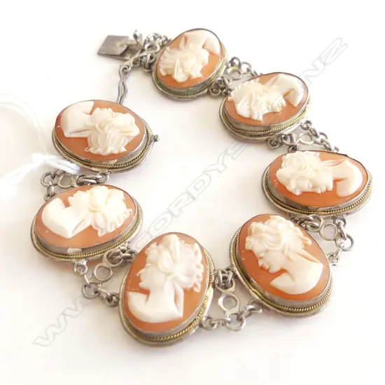 800 SILVER CAMEO BRACELET L.180mm