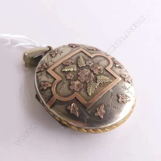 VICTORIAN METAL/SILVER GILT WITH ROSE & GOLD HIGH LIGHTS