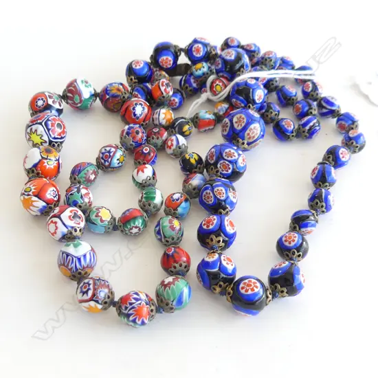 2 MURANO GLASS BEAD NECKLACES