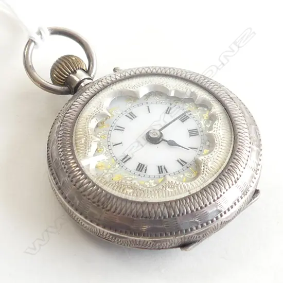 SM SILVER FOB WATCH, REPORTEDLY WORKING