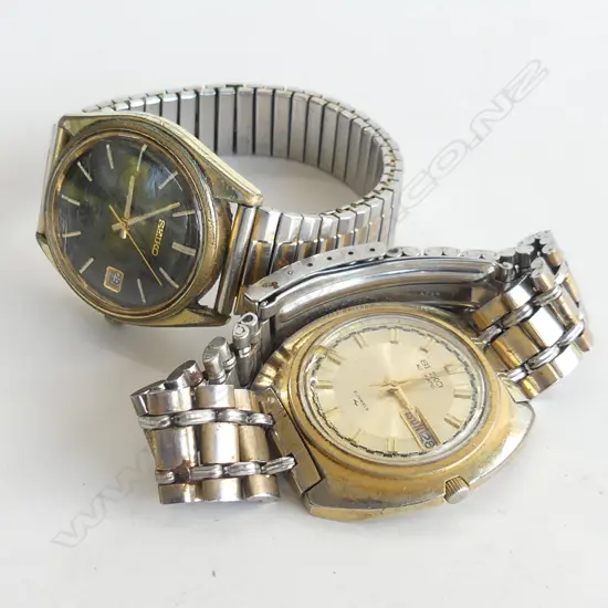 2 SEIKO AUTOMATIC MENS WRIST WATCHES (ONE WORKING)