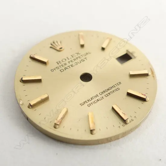 LADY'S ROLEX OYSTER DATEJUST WATCH FACE. note face only. Champagne tone