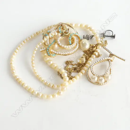 BAG ASST PEARL & FAUX PEARL JEWELLERY 