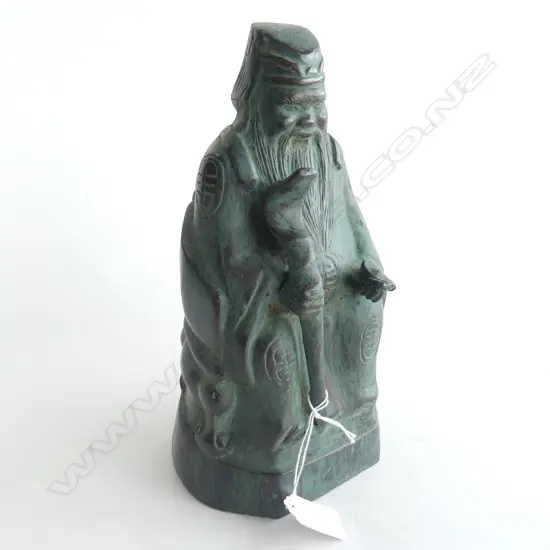 BRONZED CHINESE WISEMAN FIGURE H.260mm