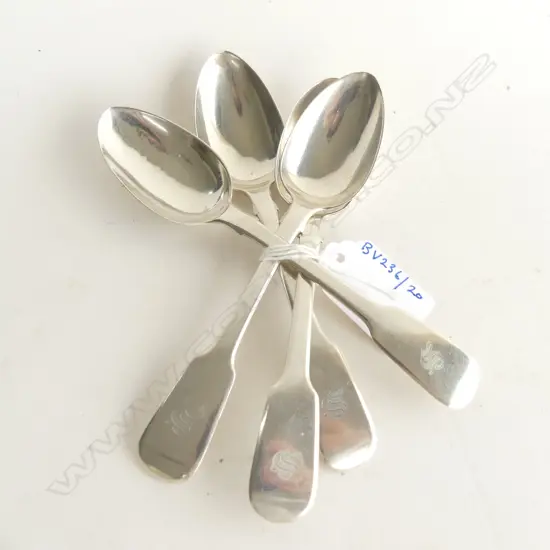 4 GEO S/S TEASPOONS. LONDON 1829 85GRAMS