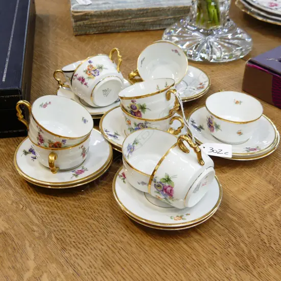 23 PCE ROSENTHAL 'MADELEINE' COFFEE SET; 11 CUPS, 12 SAUCERS