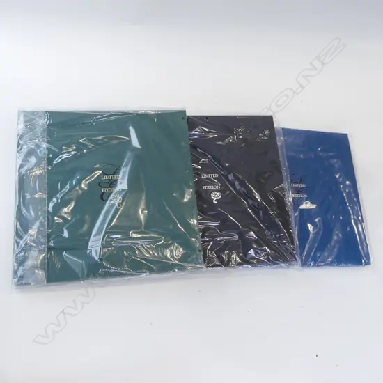 THREE NZ LTD ED STAMPS BOOKS