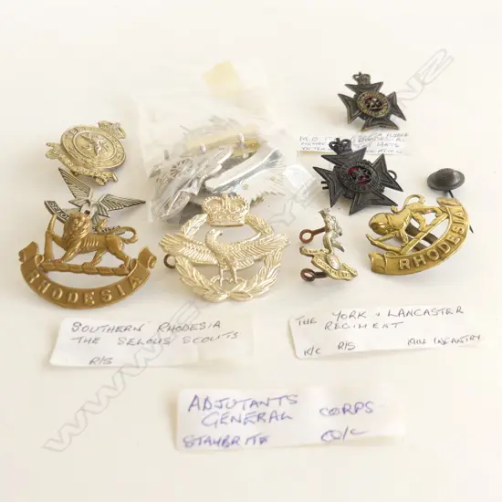 17 ASST. OTHER COMMONWEALTH WAR BADGES; RHODESIA, GURKHA, INDIA, ETC (SOME RESTRIKE)