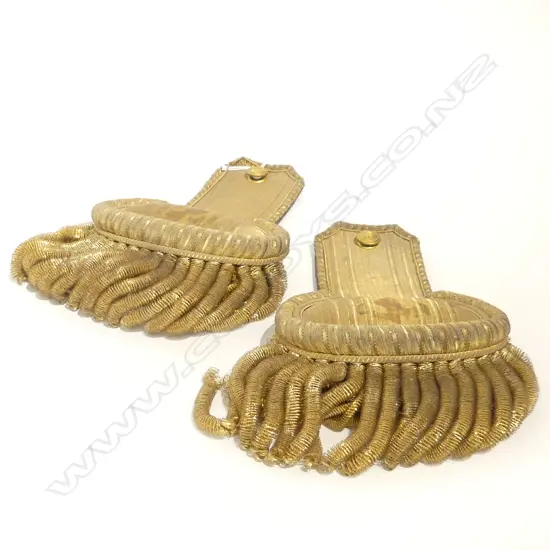 PR VICTORIAN NAVAL GOLD THREAD EPAULETTES BY 'SEAGROVE & CO. LTD''