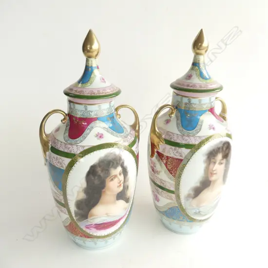 PR ROYAL VIENNA LIDDED VASES H325MM