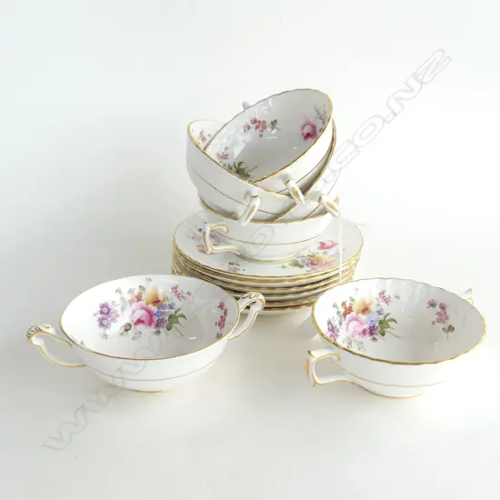 6 RCD SOUP COUPES ON SAUCERS