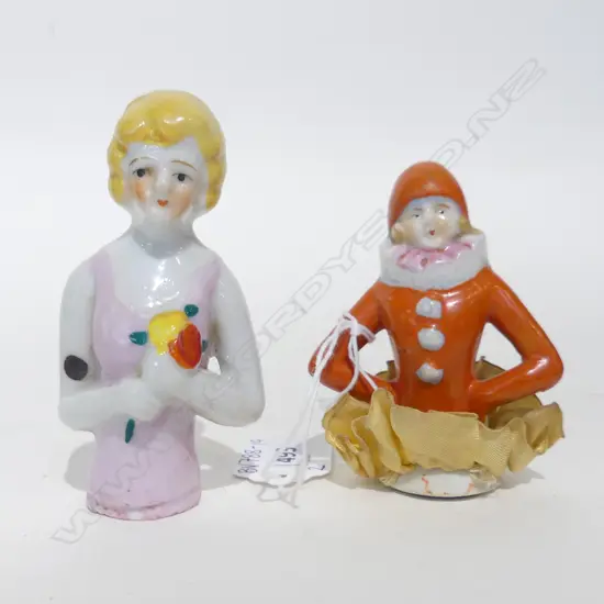 2 VINTAGE HALF DOLLS 