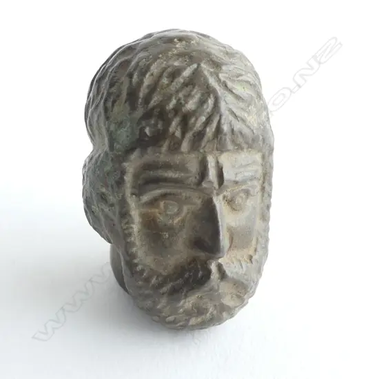 PERSIAN "SILVER" BUST OF A GENT (BELIEVED TO BE SILVER BUT HAS BRONZE PATINA) H.32mm