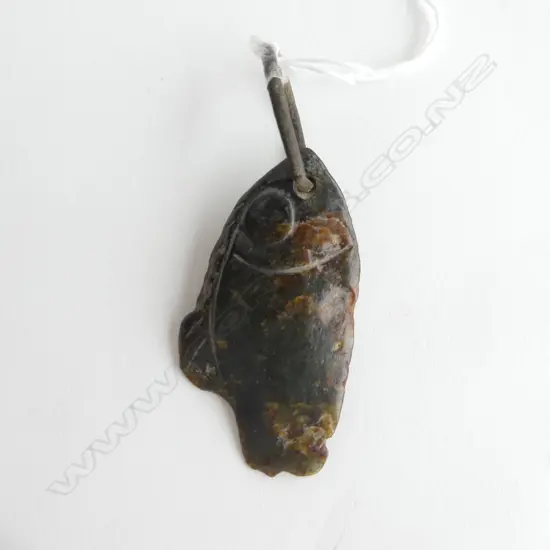 ANCIENT JADE/NEPHRITE/SERPENTINE? FISH AMULET L.65mm EX. UK