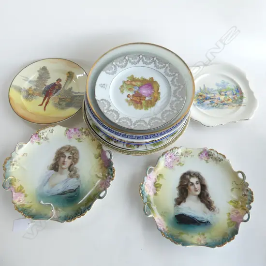 STACK 14 ASST PLATES; GERMAN, ENGLISH ETC..