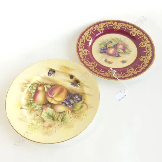 2 AYNSLEY ORCHARD GOLD PLATES DIA 165MM