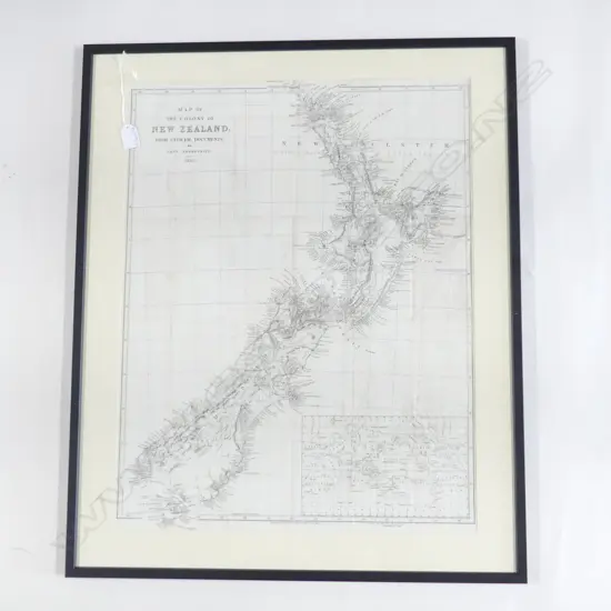JOHN ARROWSMITH MAP OF NZ COLONY 1850 630x490mm