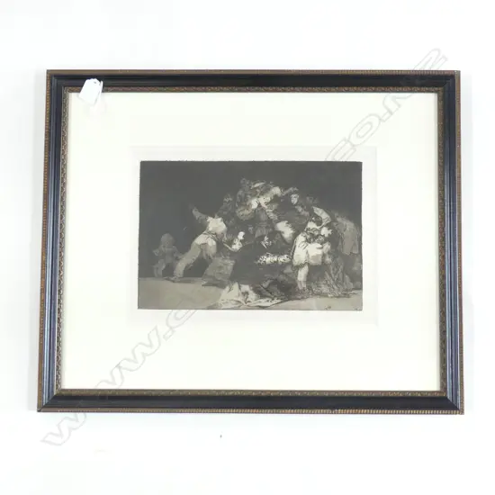 GOYA AQUATINT ETCHING 'LOS PROVERBIOS' 255x360mm
