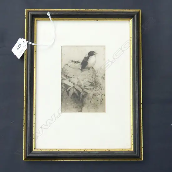 TREVOR LLOYD BIRD ETCHING 120x80mm