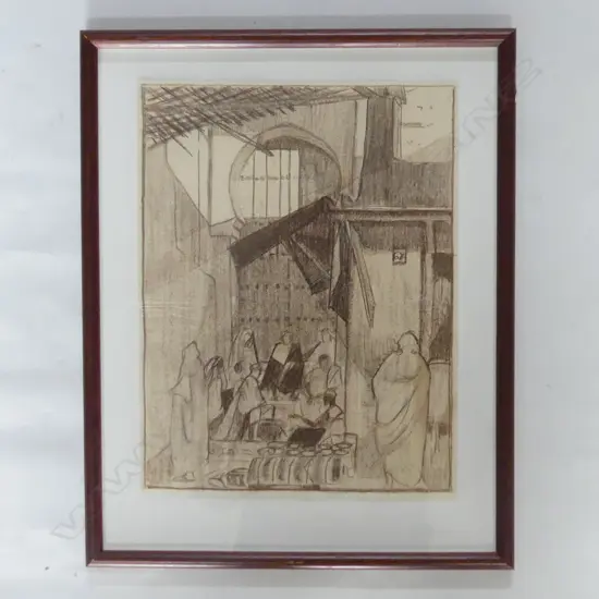 JOHN WEEKS - MARKET SCENE - PASTEL 275 X 210MM