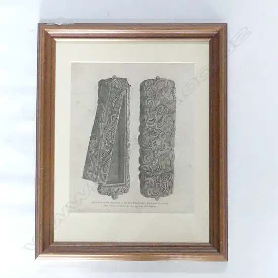 MAORI CHESTS COPPERLATE ENGRAVING c.1773 220x185mm...