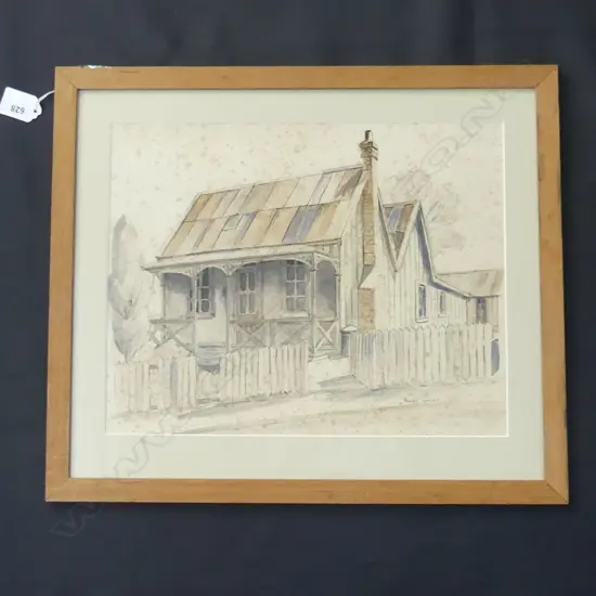 PEGGY SPICER W/C COLONIAL HOUSE EX AKAROA STREET NOW IN MOTAT 275x345mm