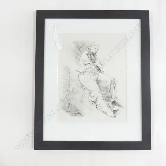 ROBBERT RUIGROK LITHOGRAPH SEATED FIGURE 365x280mm