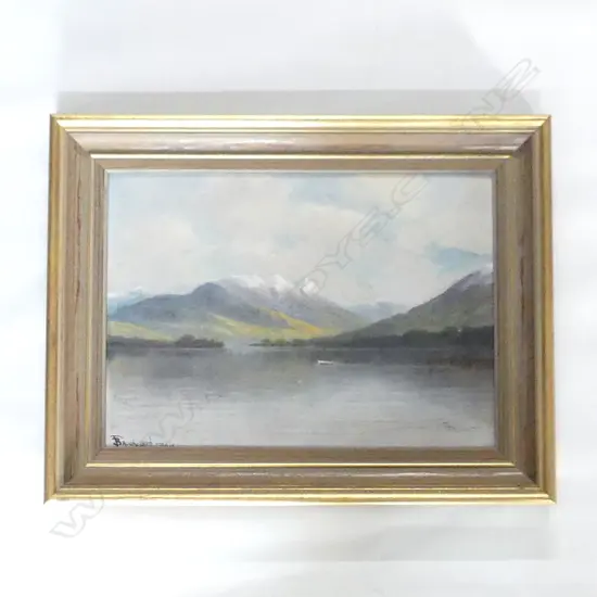 FRANK BROOKSMITH OIL ON BOARD TE ANAU DOWNS SIGNED 240 X 340 MM