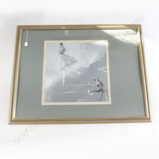 LARGE FRAMED BALLERINA PRINT 500x500 (840x1090mm overall)