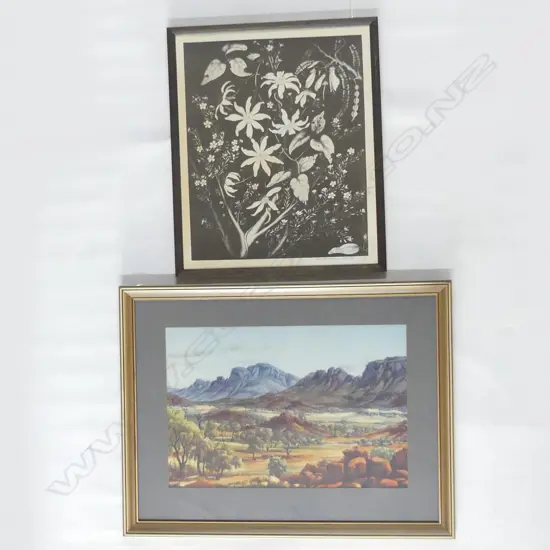 2 PRINTS; ALBERT NAMATJIRA 350x500mm & REI HAMON 379/600 500x405mm