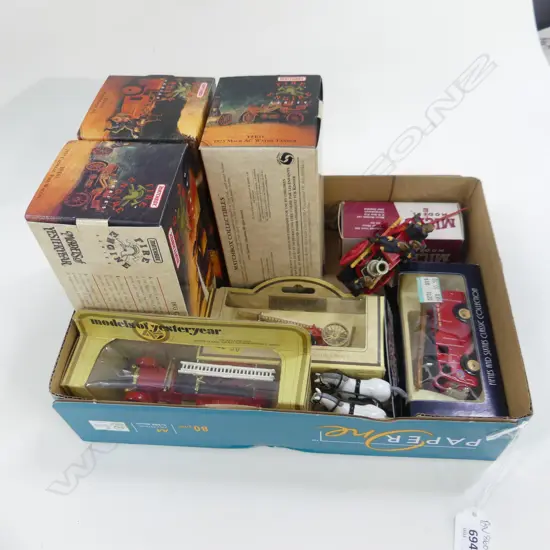 8 ASST. FIRE ENGINE MODELS, 7 BOXED