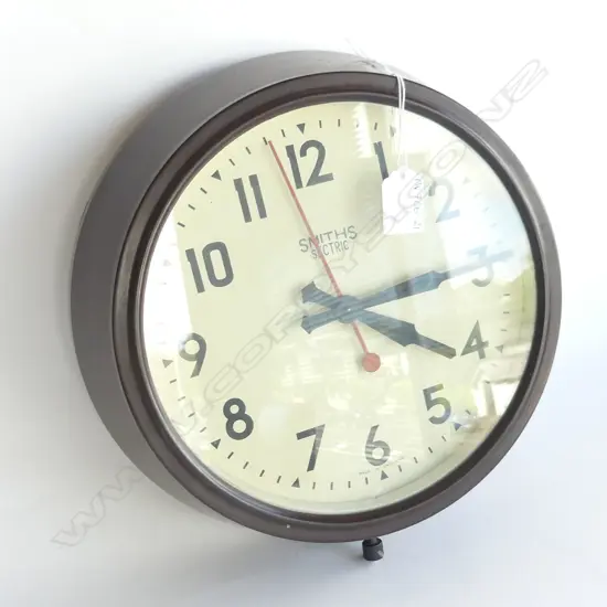 VINTAGE SMITHS SECTRIC ELECTRIC WALL CLOCK - DIA 295MM