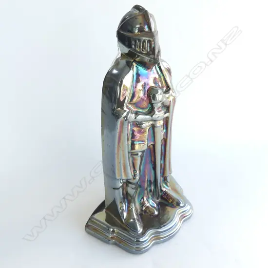 NICKEL PLATED CAST IRON FIRESIDE KNIGHT (no tools) H.380mm