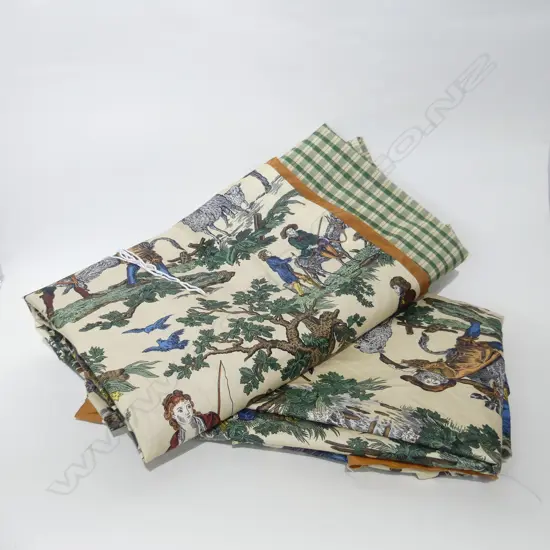 PR TAFFETA LINED TOILE CURTAINS 2200x1400mm each