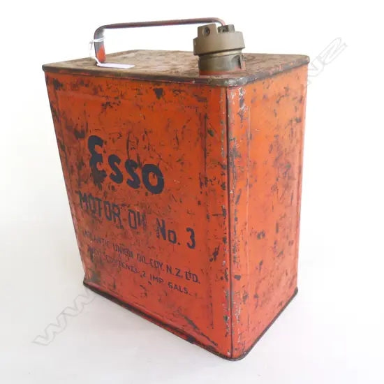 VINTAGE ESSO MOTOR OIL CAN H.320mm