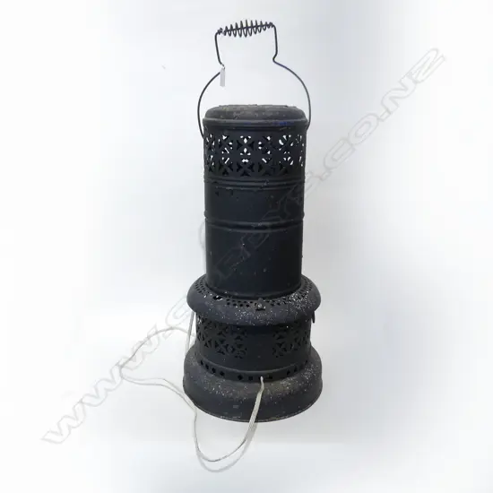 KEROSENE HEATER CONVERTED TO ELECTRIC LAMP H.600mm