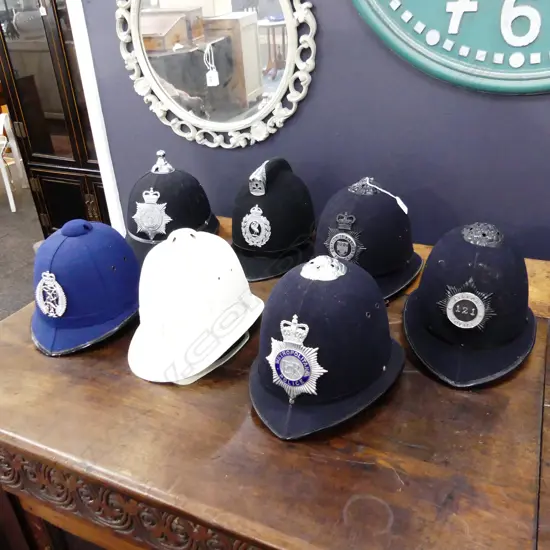7 ASST. POLICE HELMETS; UK / NZ
