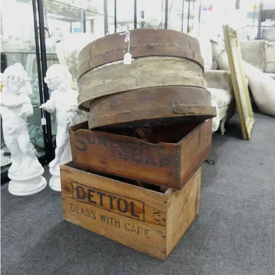 3 OLD SOIL SIFTERS - DIA 500MM