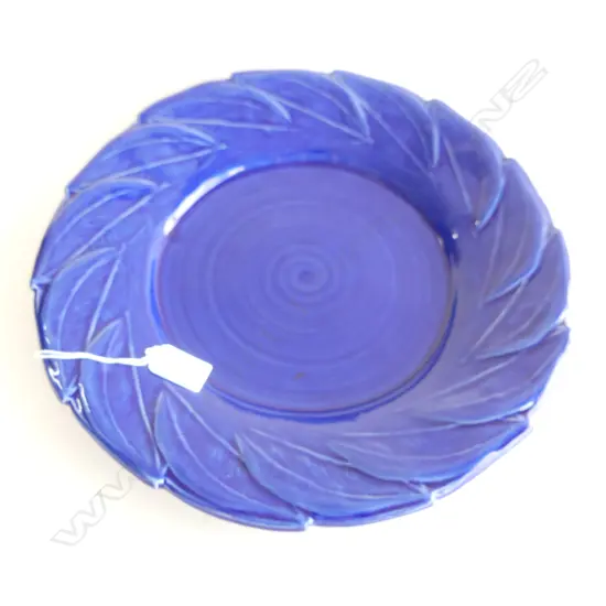 KAY GRAY STUDIO POTTERY BLUE GLAZED PLATE 315mm dia