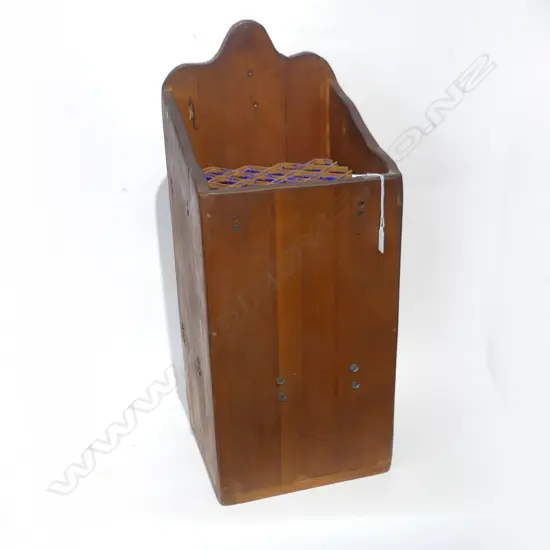 WOODEN WALKING STICK STAND WITH 27 COMPARTMENTS, H 720MM & 520MM AT FRONT