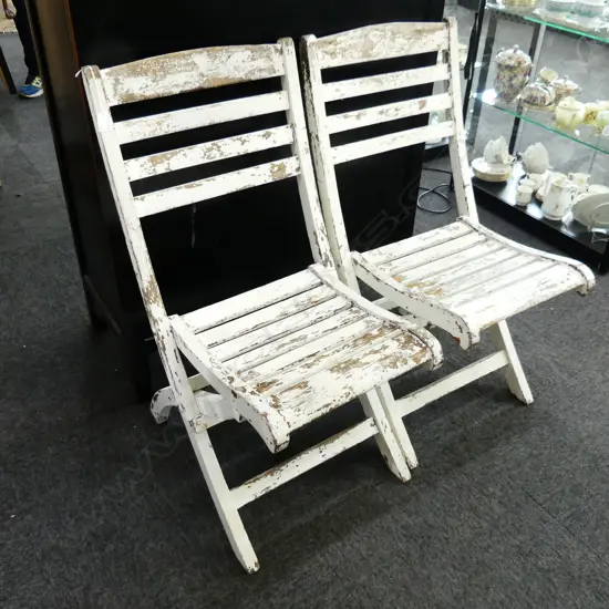 PR WHITE PAINTED OUTDOOR CHAIRS